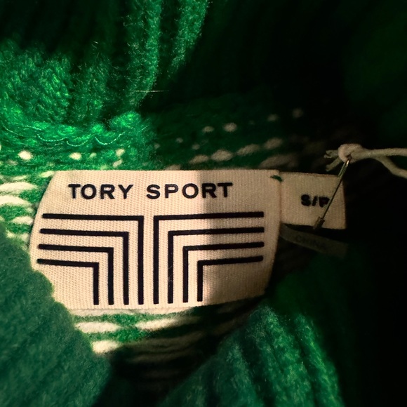 Tory Sport Court Green Mountain Fairisle Lambswool Sweater. Size Small.  NWT - Picture 2 of 10